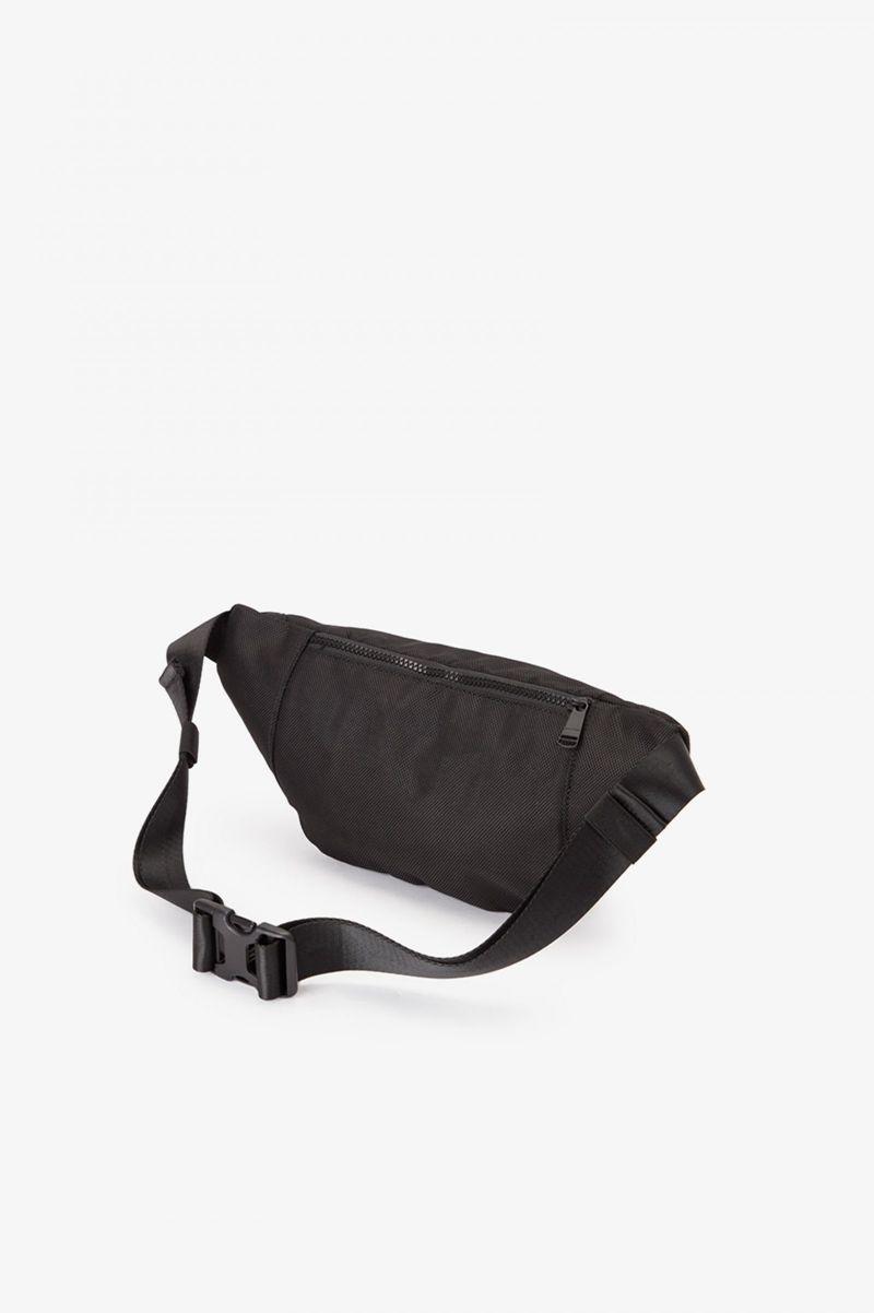 Black Fred Perry Tonal Tape Tricot Crossbody Women's Bags | PH 1829YXFU